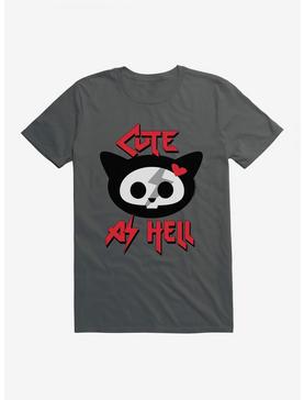 Skelanimals Kit Cute As Hell T-Shirt, CHARCOAL, hi-res