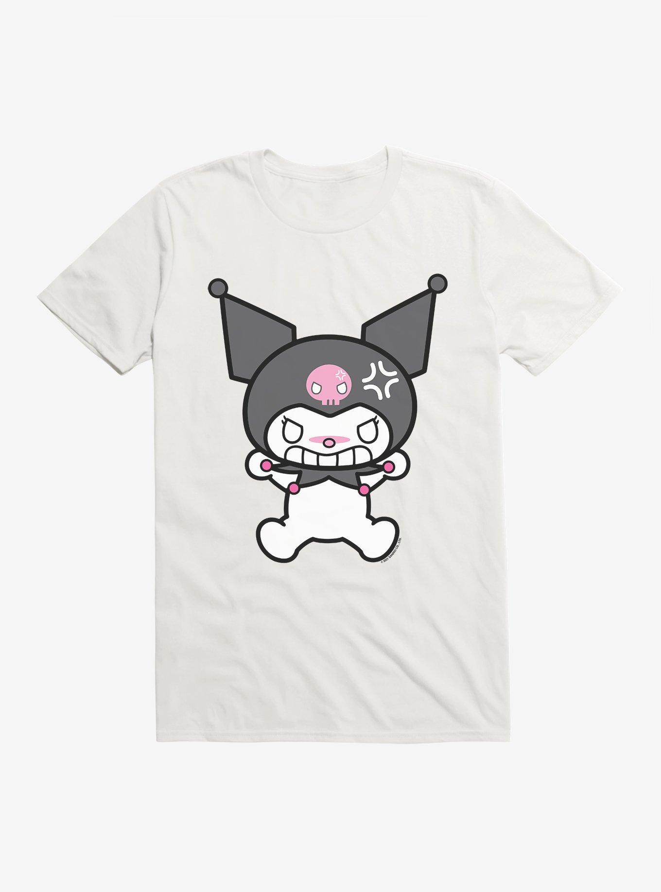 Kuromi Angry Grin T-Shirt, WHITE, hi-res