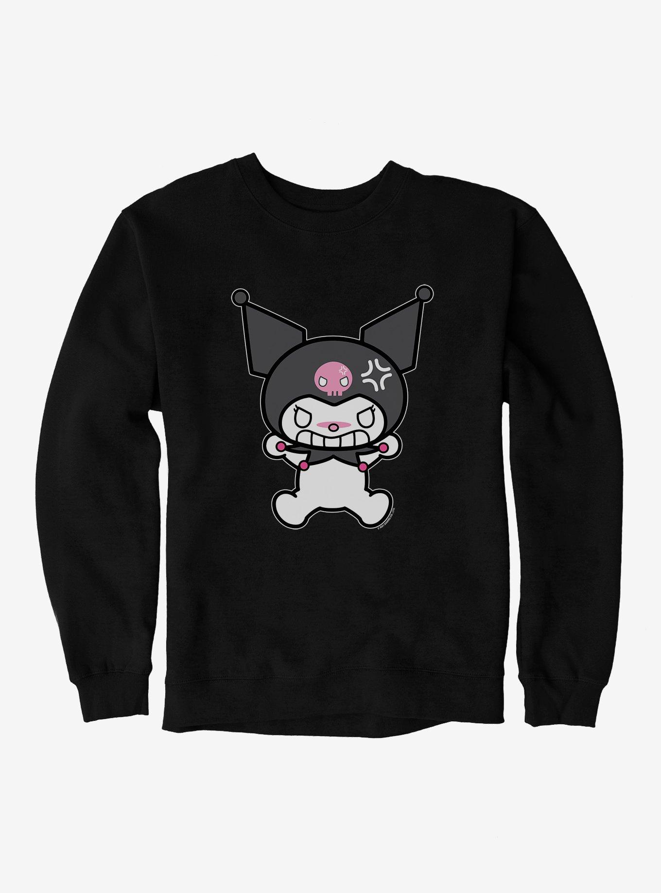 Kuromi Angry Grin Sweatshirt, BLACK, hi-res