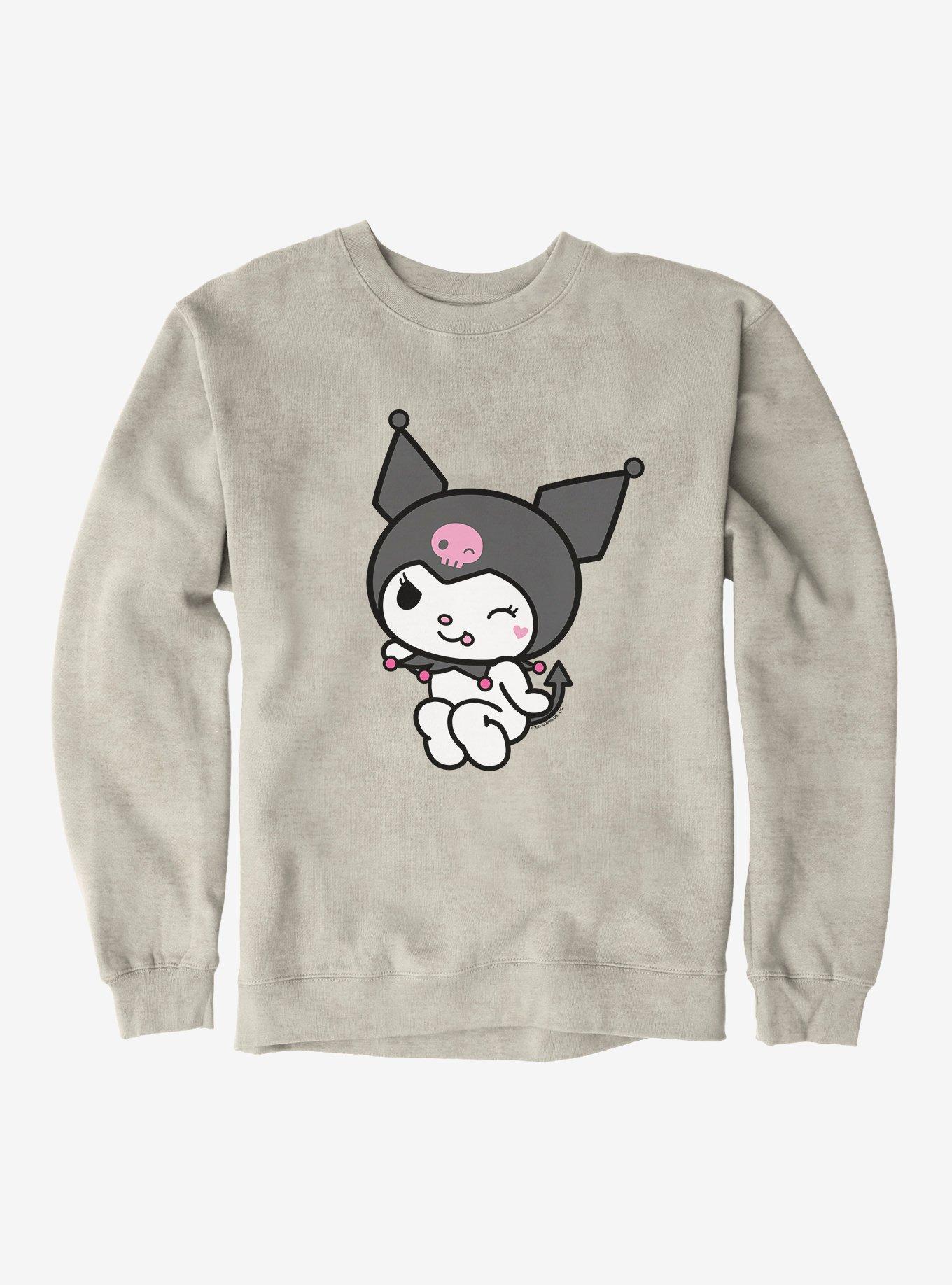 Kuromi Flirty Wink Sweatshirt, , hi-res