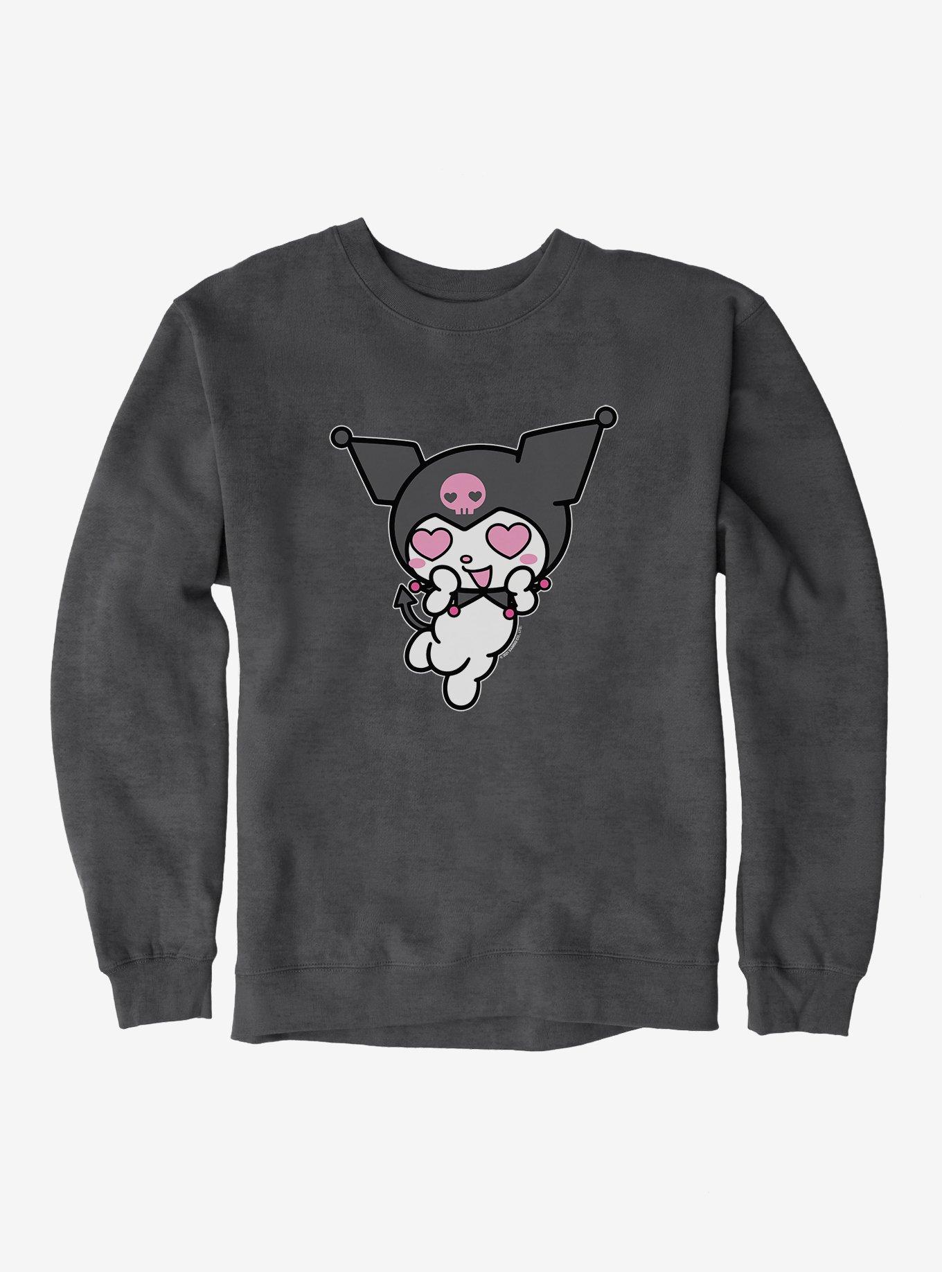 Kuromi Heart Eyes Sweatshirt, , hi-res