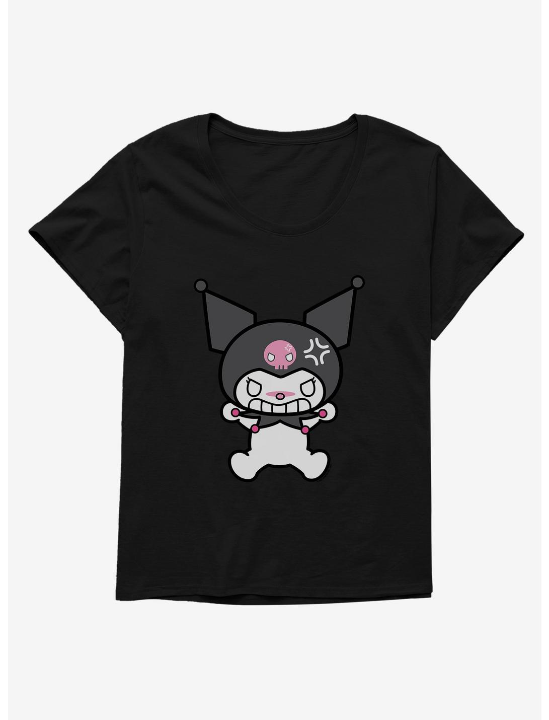 Kuromi Angry Grin Girls T-Shirt Plus Size, , hi-res