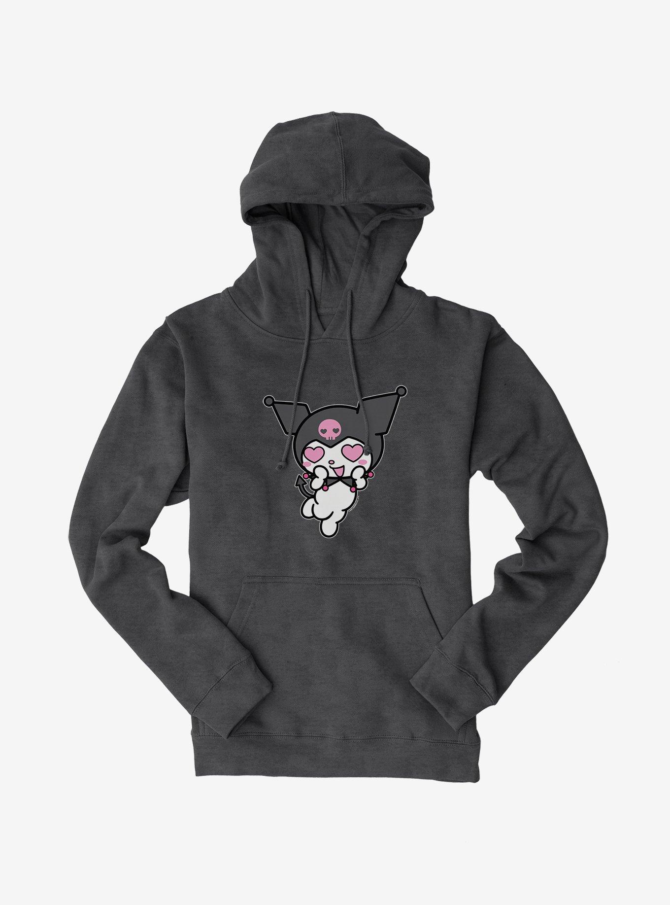 Kuromi Heart Eyes Hoodie, , hi-res