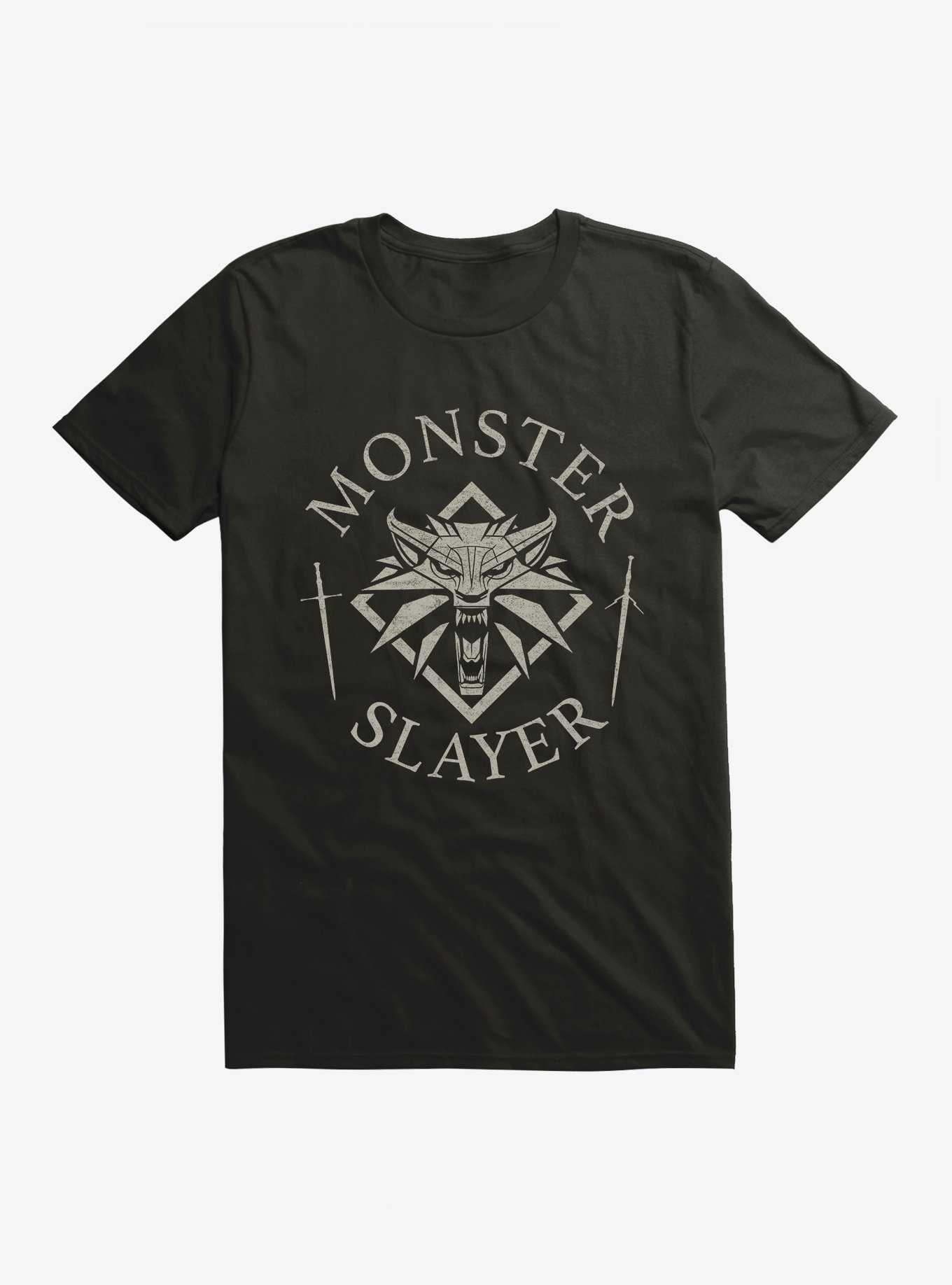 The Witcher Wild Hunt Monster Slayer Wolf Symbol T-Shirt, , hi-res