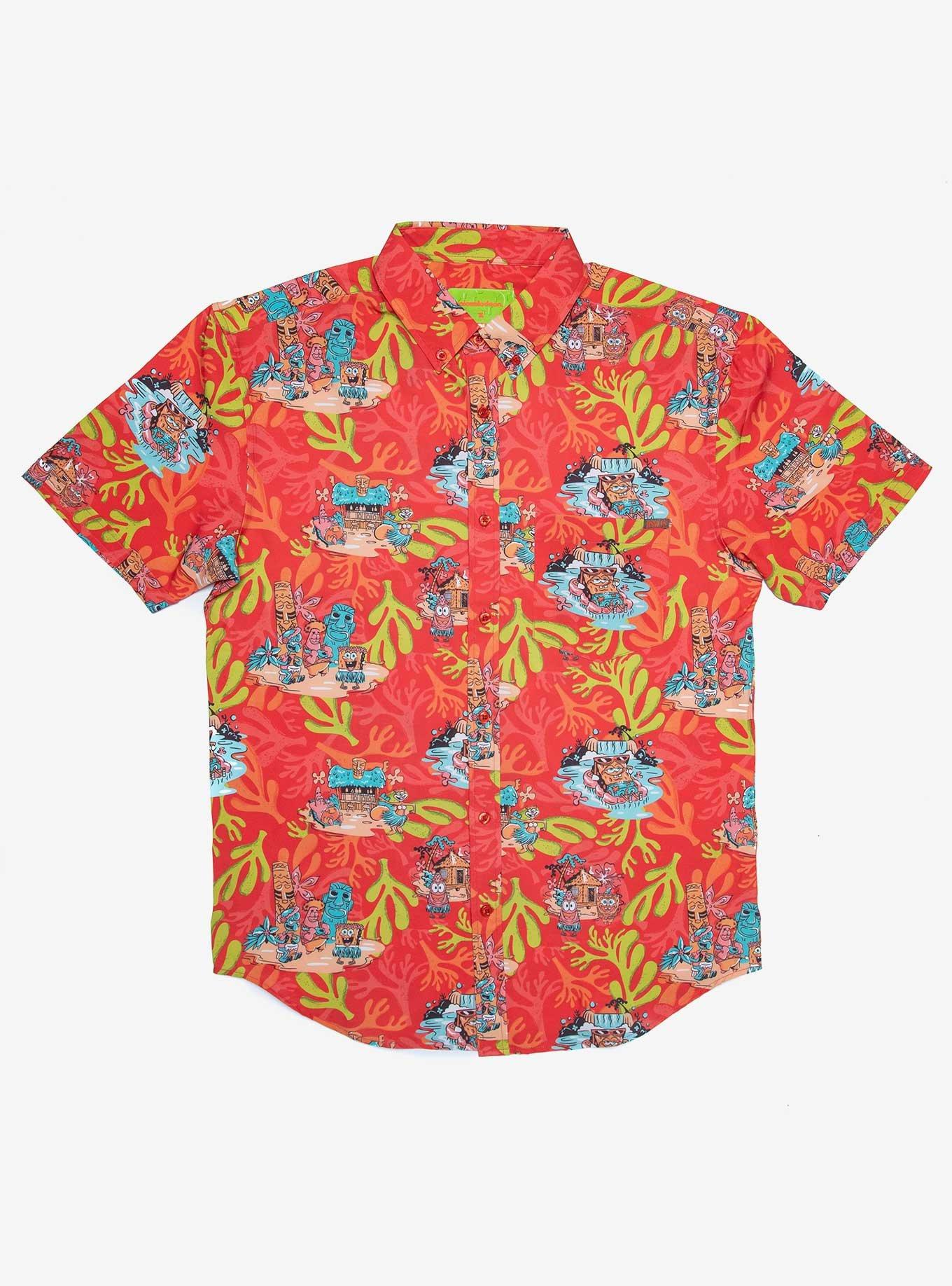 RSVLTS SpongeBob Luau Woven Button-Up, MULTI, hi-res