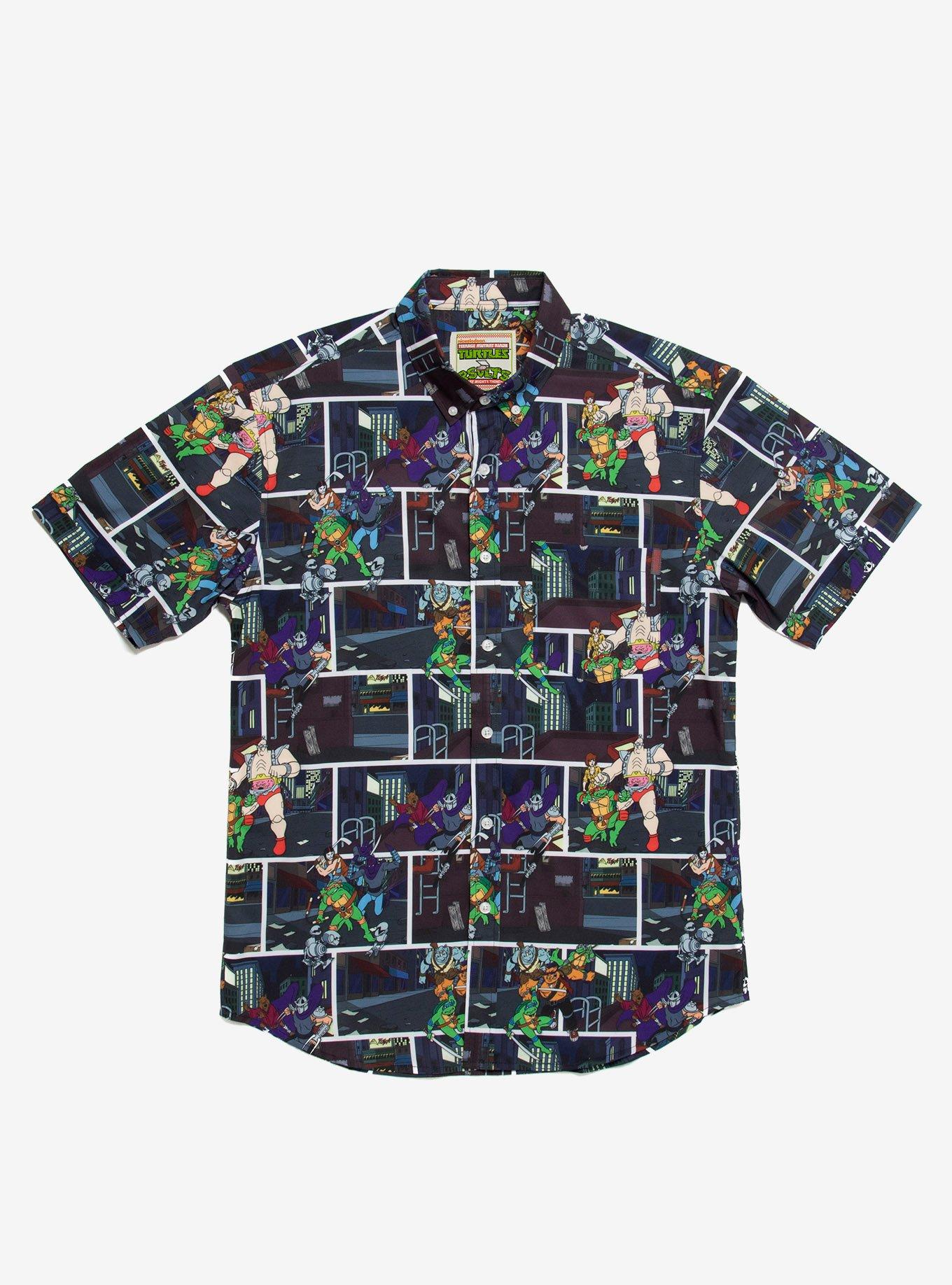 RSVLTS Teenage Mutant Ninja Turtles Give Em Shell Woven Button-Up, MULTI, hi-res