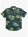 RSVLTS Teenage Mutant Ninja Turtles Pizza Party Woven Button-Up, GREEN, hi-res