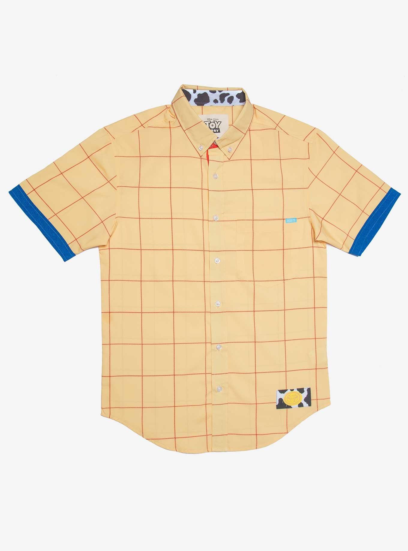RSVLTS Disney Pixar Toy Story Sheriff Woody Woven Button-Up, KHAKI, hi-res