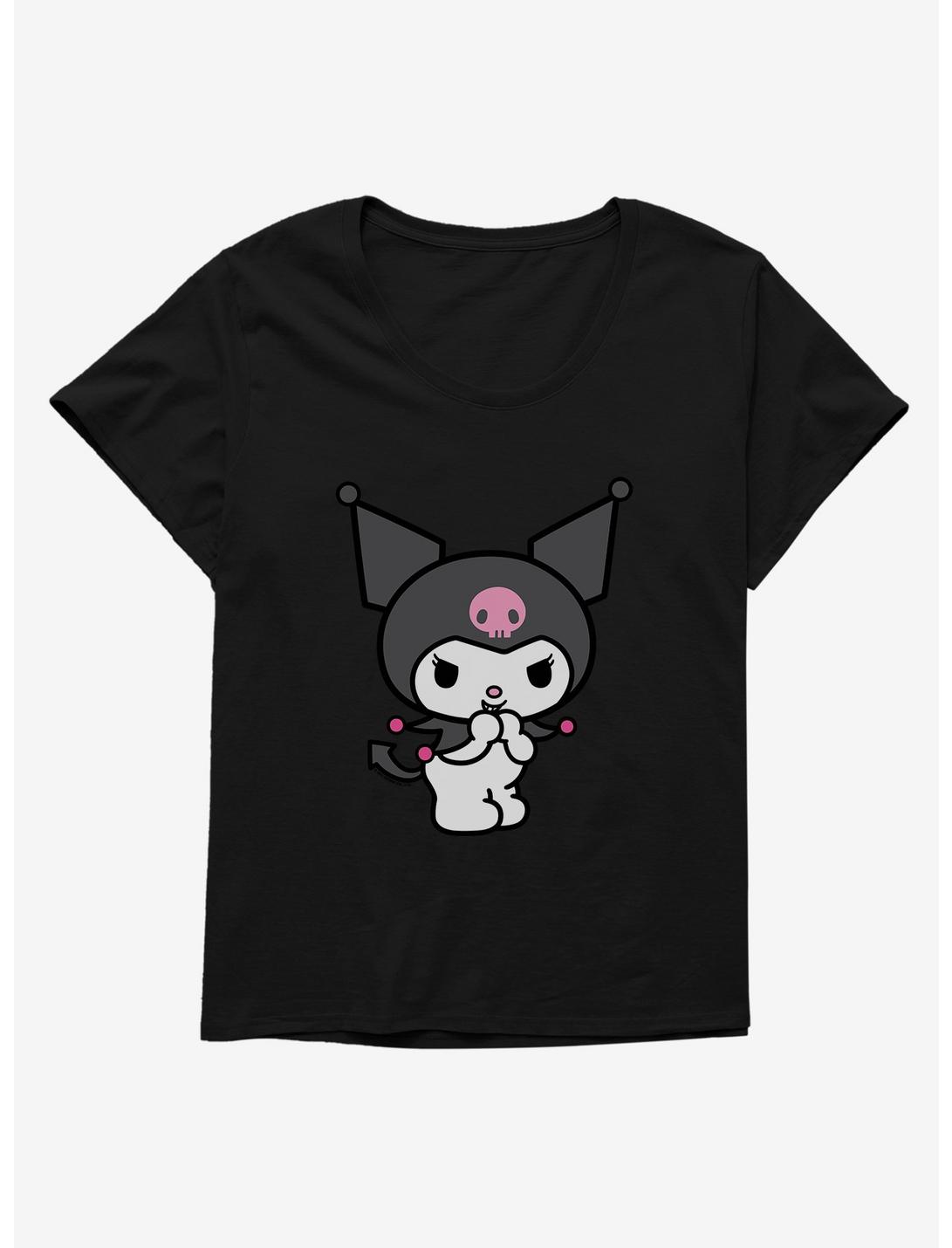 Kuromi Evil Giggle Womens T-Shirt Plus Size, , hi-res