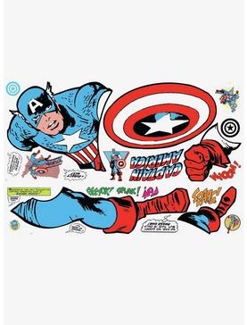 Plus Size Marvel Captain America Comic Giant Wall Decals, , hi-res