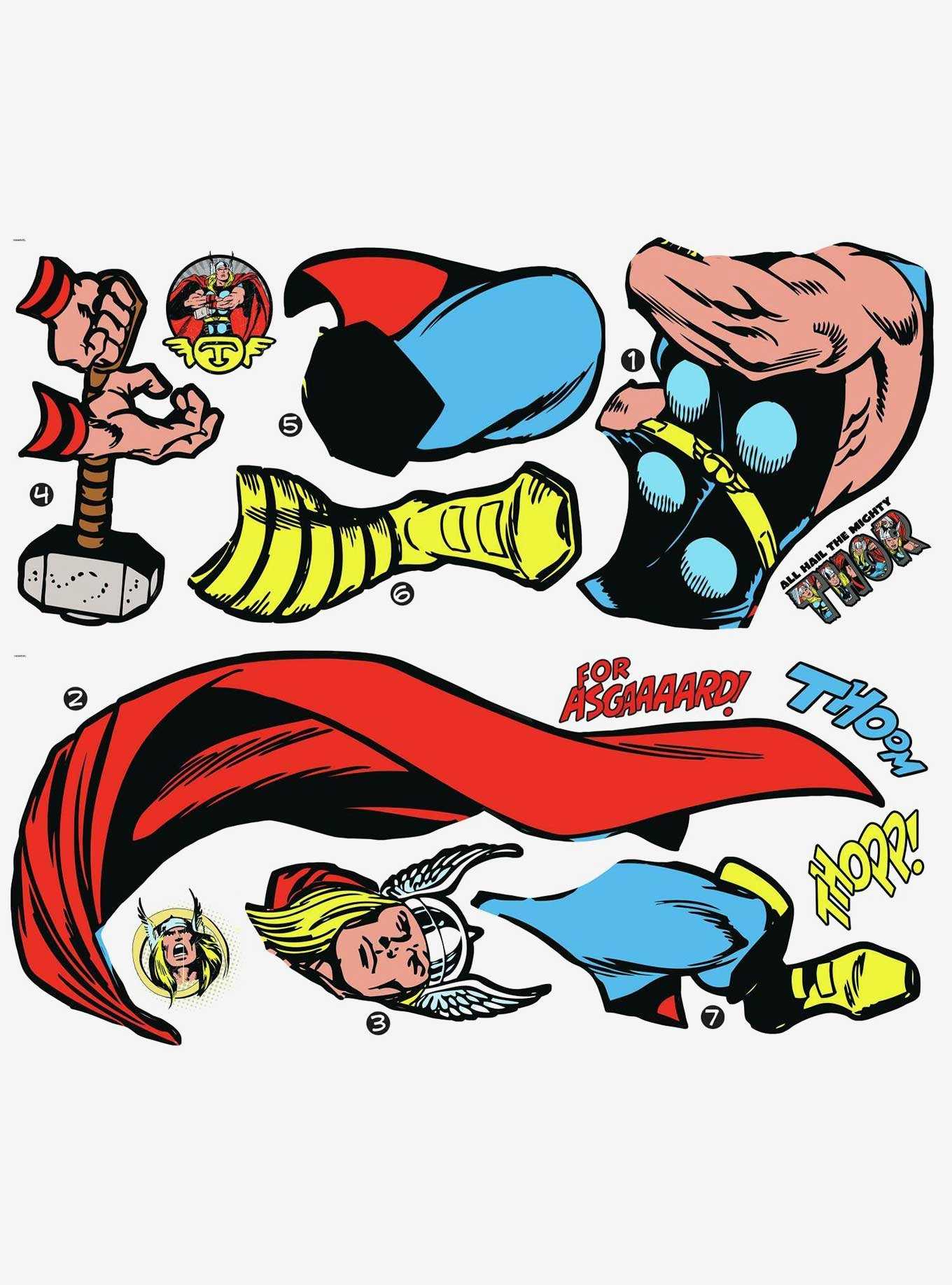 Marvel Thor Comic Giant Wall Decals, , hi-res