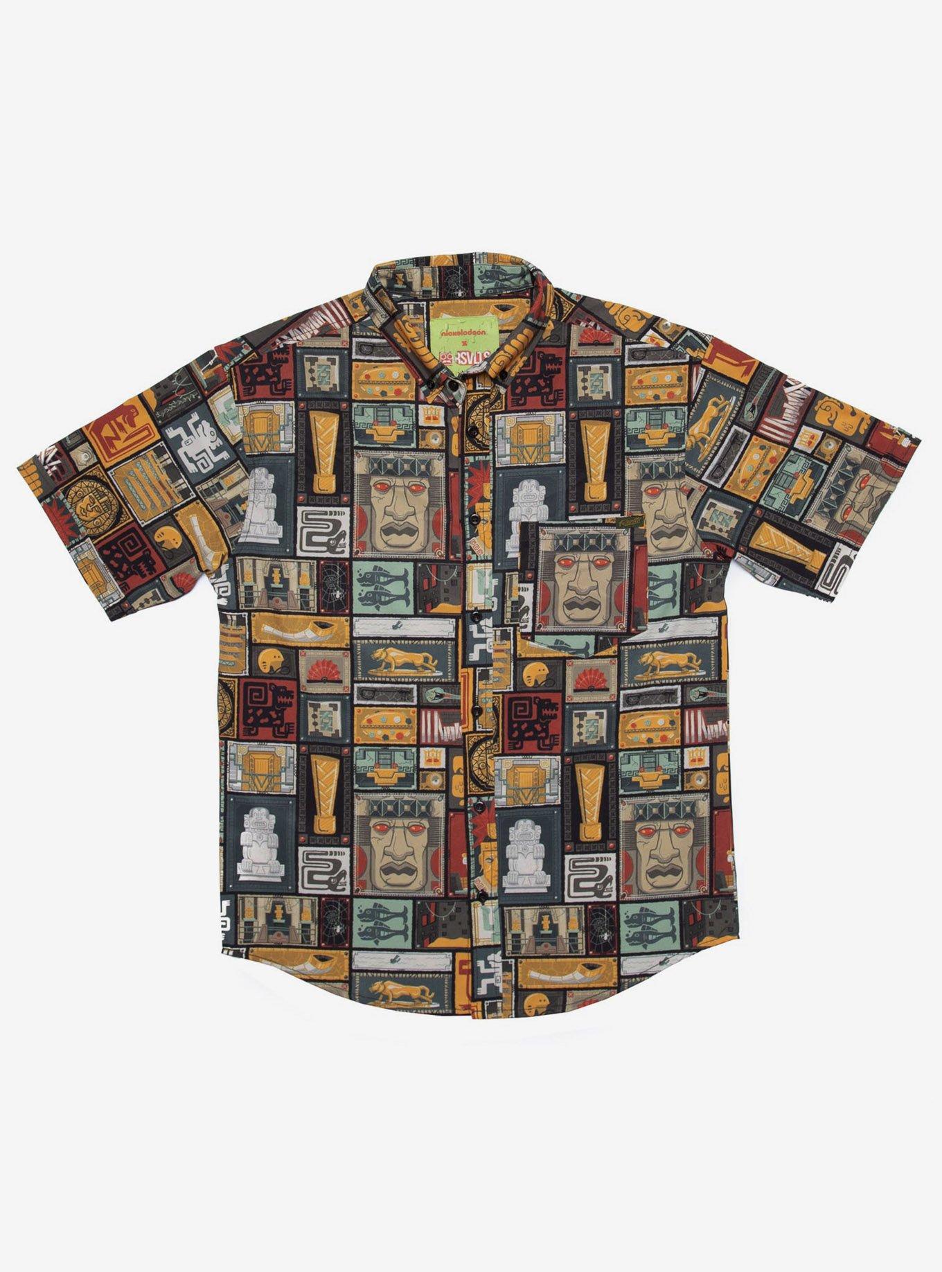 RSVLTS Legends Of The Hidden Temple Olmec's Temple Woven Button-Up, MULTI, hi-res