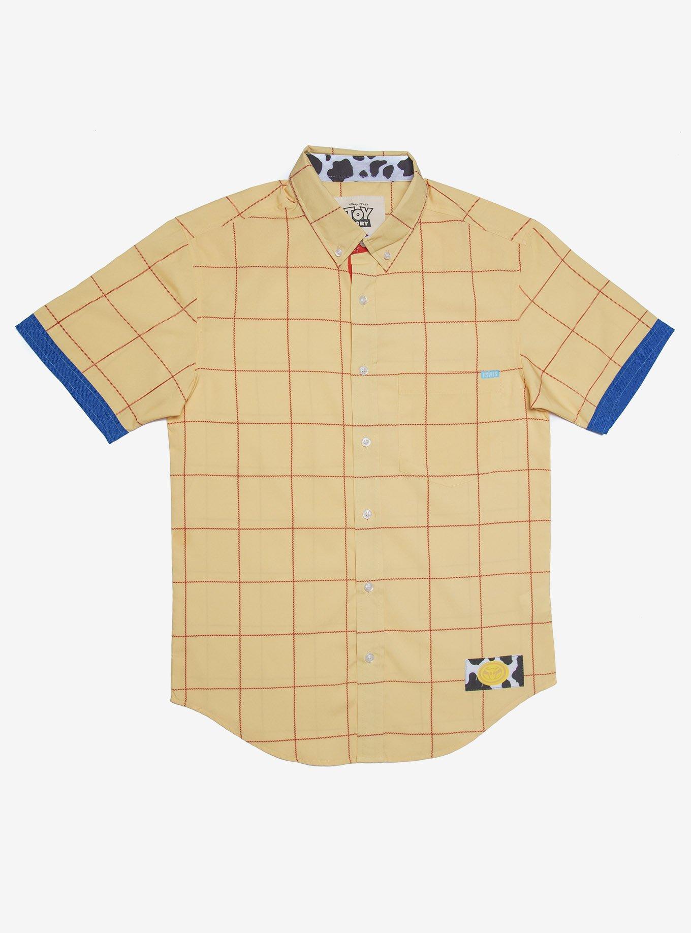 RSVLTS Disney Pixar Toy Story Sheriff Woody Woven Button-Up, KHAKI, hi-res