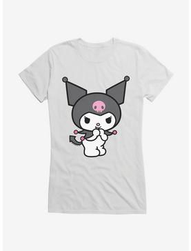 Kuromi Evil Giggle Girls T-Shirt, WHITE, hi-res