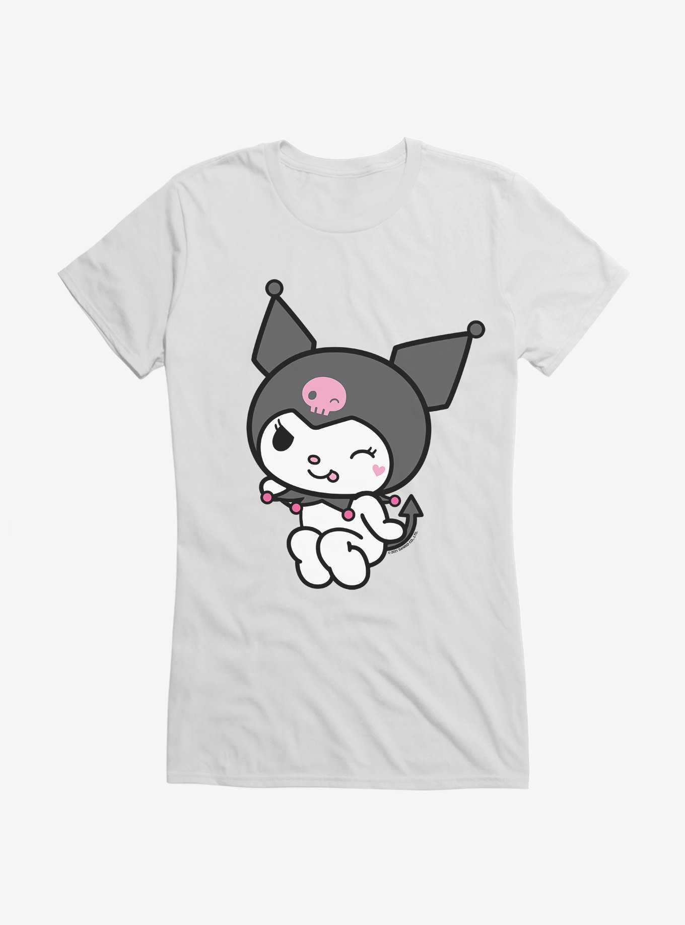Kuromi Flirty Wink Girls T-Shirt, , hi-res