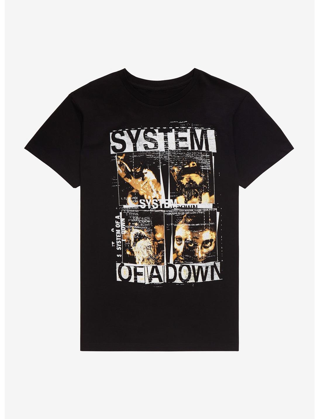 System Of A Down Photo Grid T-Shirt, BLACK, hi-res