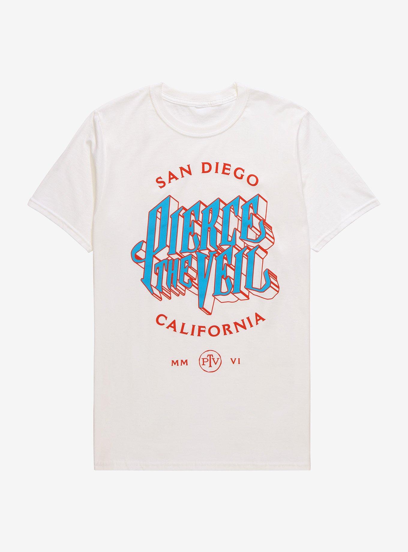Pierce The Veil San Diego Girls T-Shirt, BRIGHT WHITE, hi-res