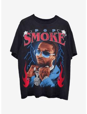 Pop Smoke Flames Portrait T-Shirt, , hi-res