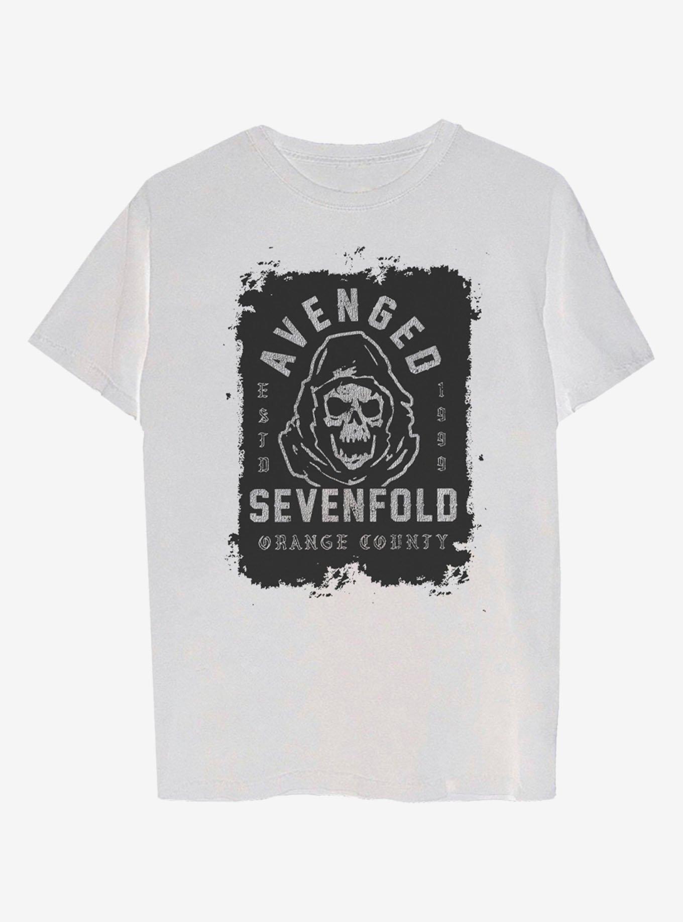 Avenged Sevenfold Orange County T-Shirt, BRIGHT WHITE, hi-res