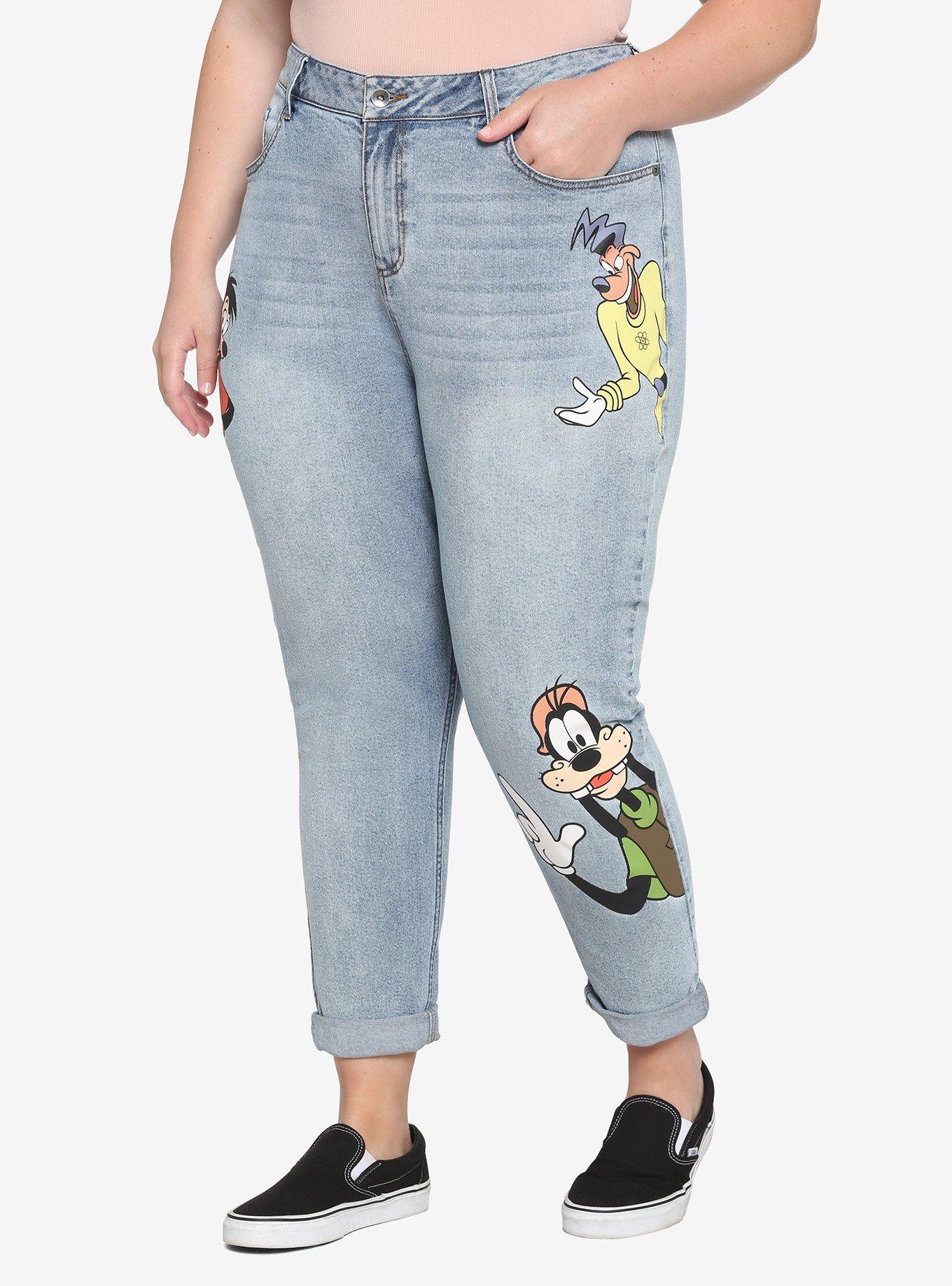 Disney A Goofy Movie Character Mom Jeans Plus Size, INDIGO WASH, hi-res