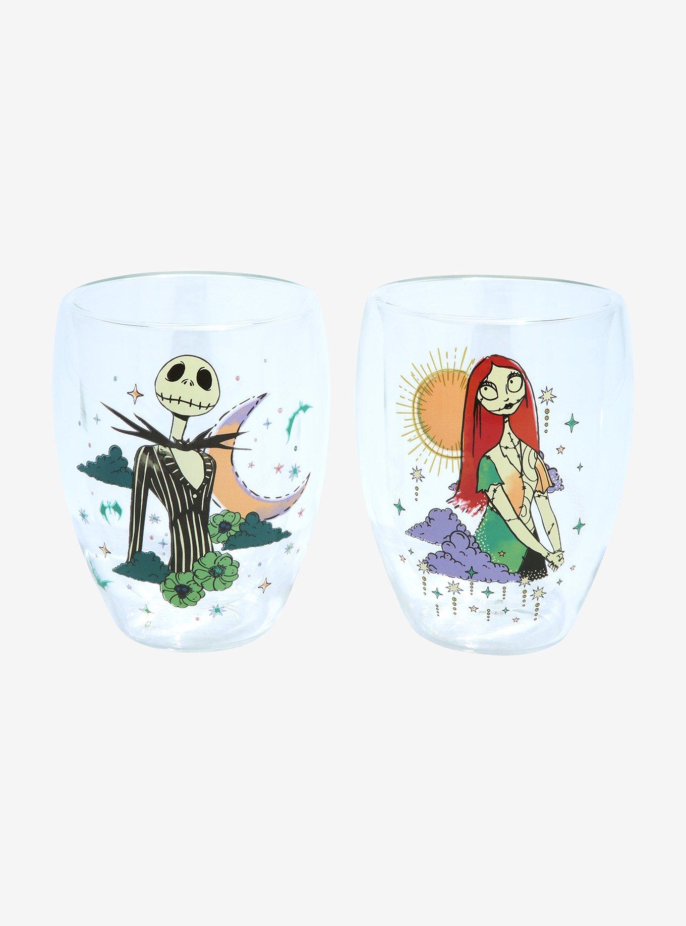 Disney The Nightmare Before Christmas Jack Skellington & Sally Celestial Wine Glass Set, , hi-res