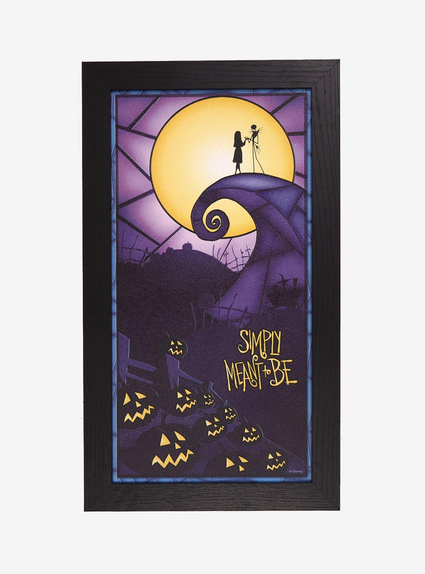 Disney The Nightmare Before Christmas Jack Skellington & Sally Stained Glass Sign