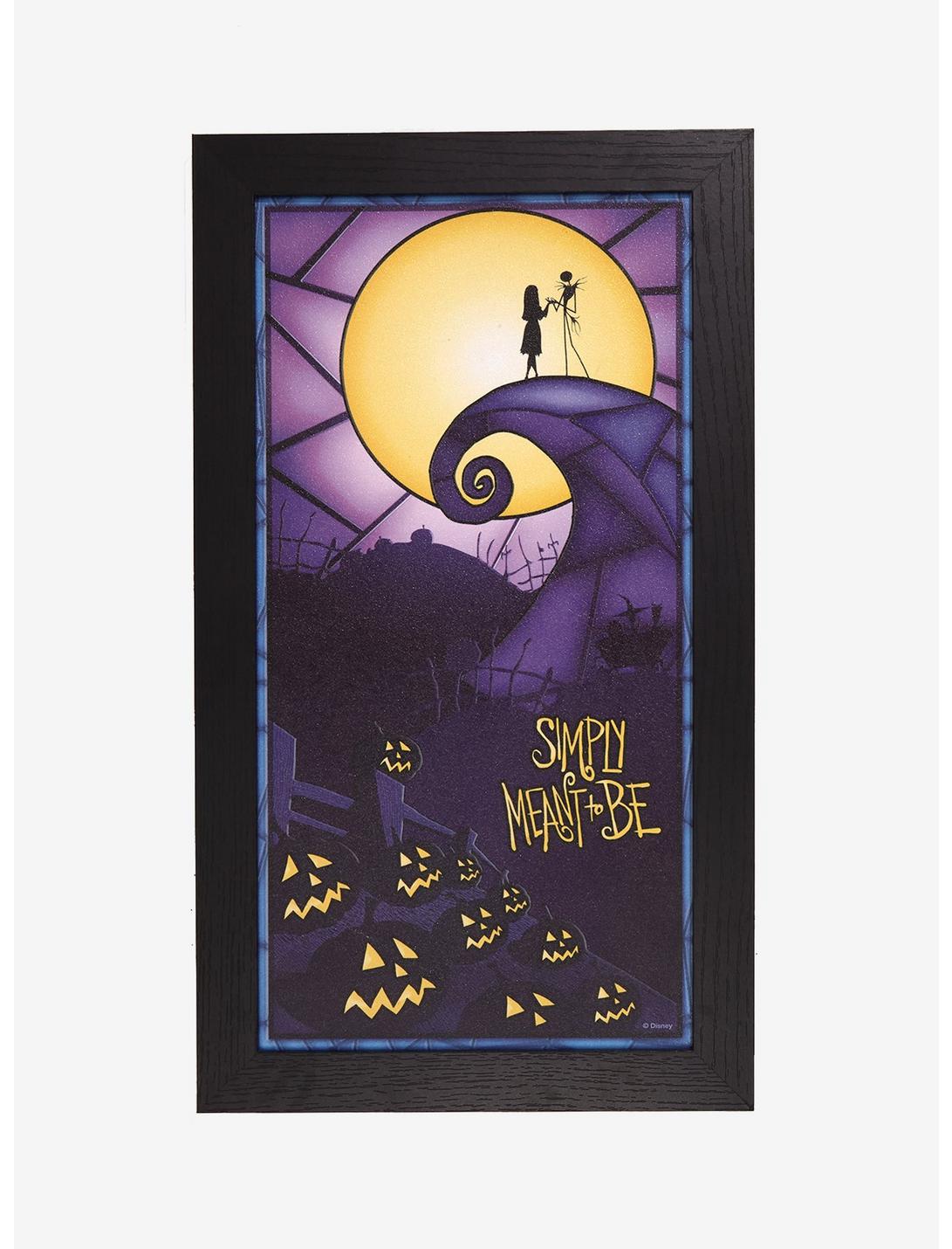 Disney The Nightmare Before Christmas Jack Skellington & Sally Stained Glass Sign, , hi-res