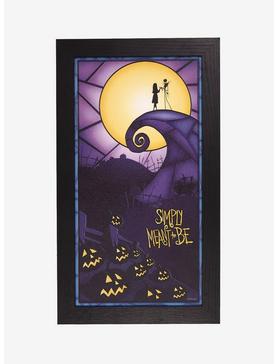 Disney The Nightmare Before Christmas Jack Skellington & Sally Stained Glass Sign, , hi-res