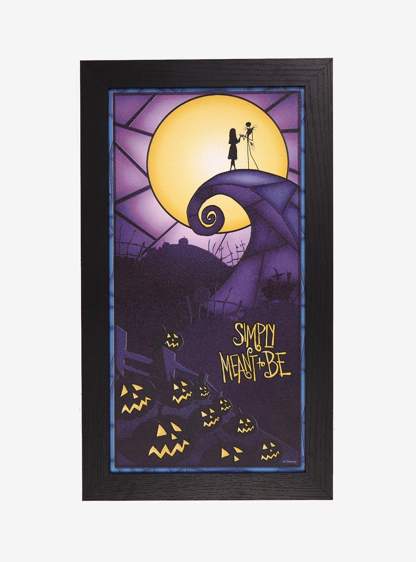 Disney The Nightmare Before Christmas Jack Skellington & Sally Stained Glass Sign, , hi-res