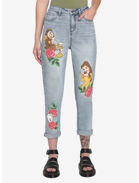 Disney Beauty And The Beast Roses Mom Jeans, , hi-res