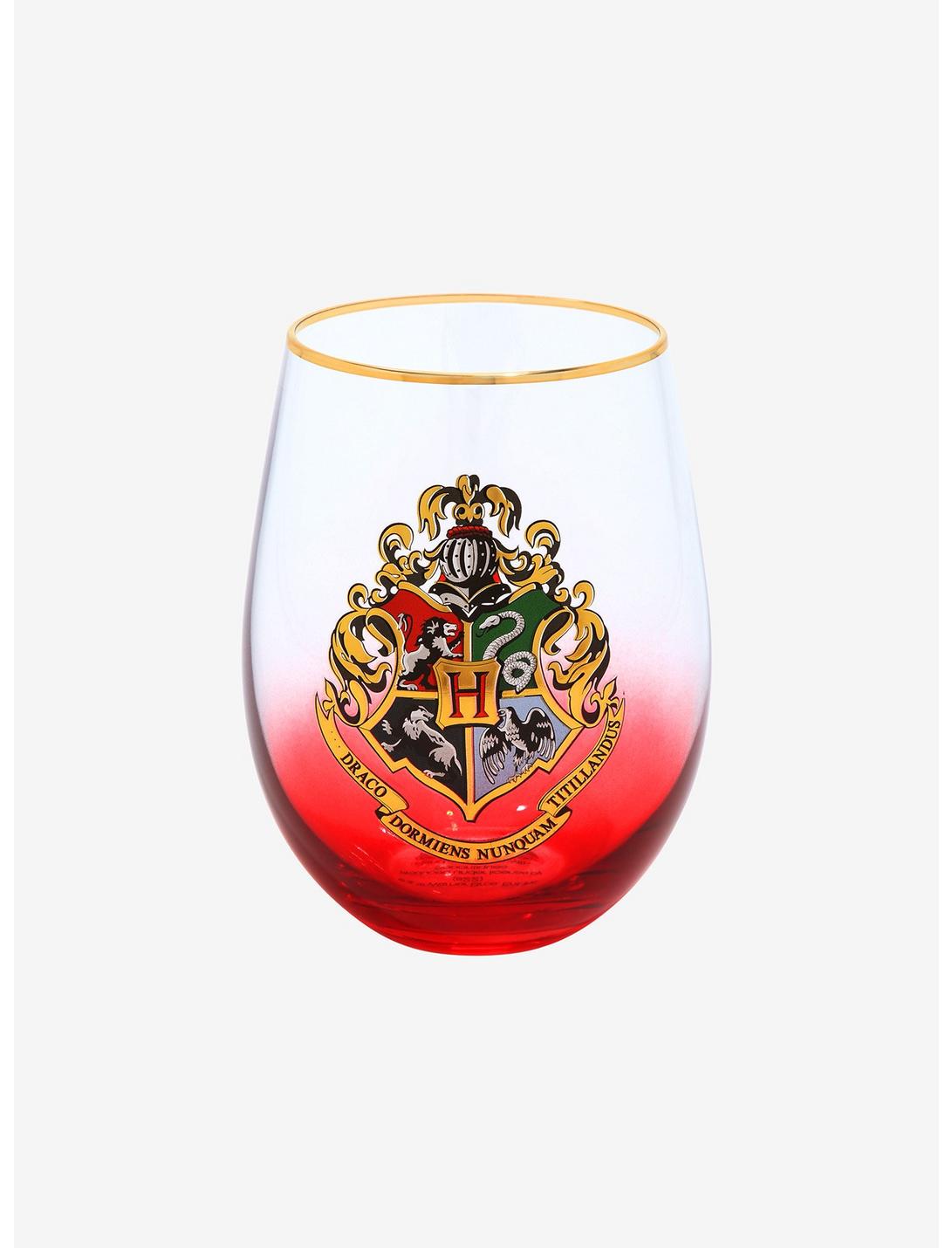 Harry Potter Hogwarts Crest Wine Glass, , hi-res