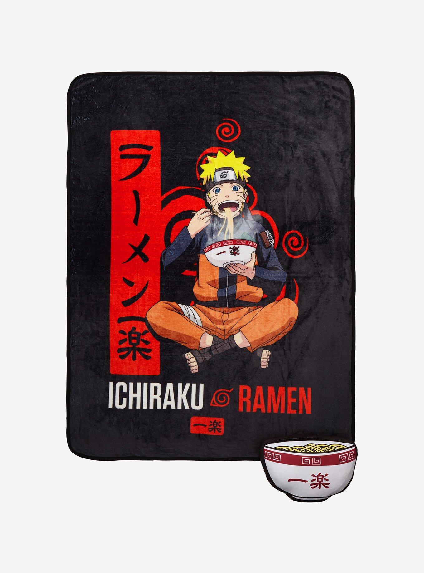 Naruto Shippuden Naruto Eating Ramen Throw with Ramen Bowl Pillow