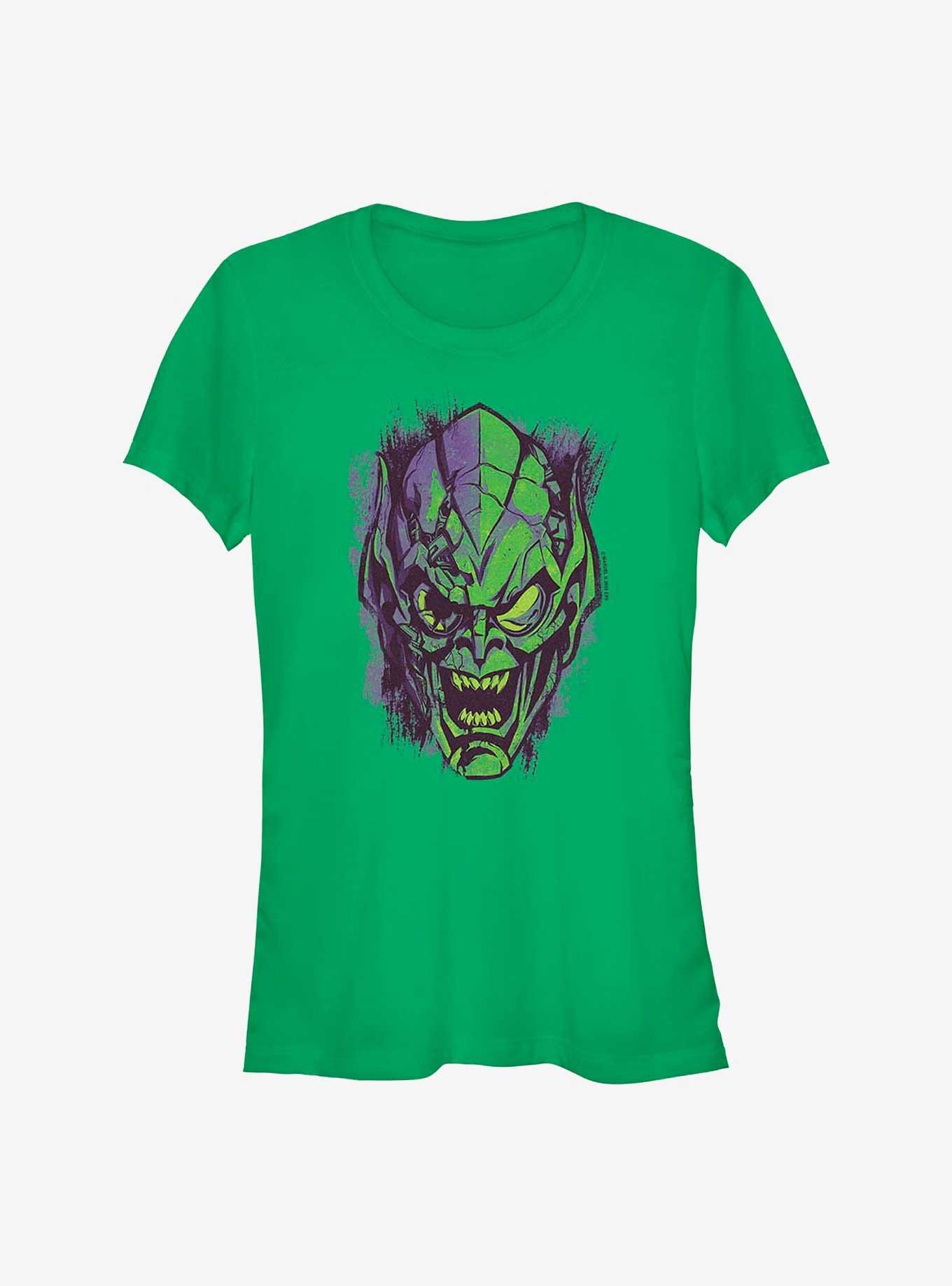Marvel Spider-Man: No Way Home Green Goblin Face Girls T-Shirt