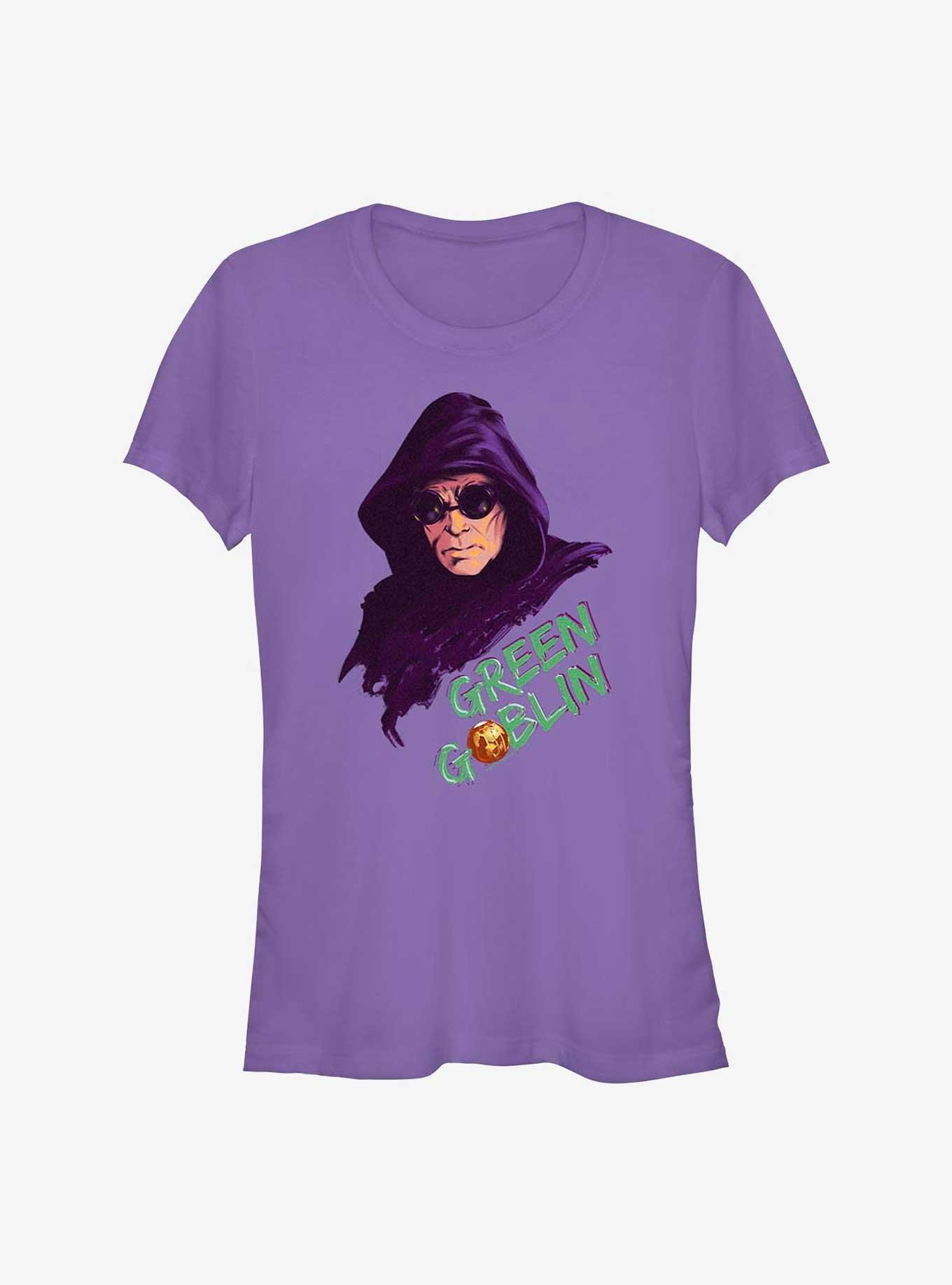 Marvel Spider-Man: No Way Home Hooded Green Goblin Girls T-Shirt, PURPLE, hi-res