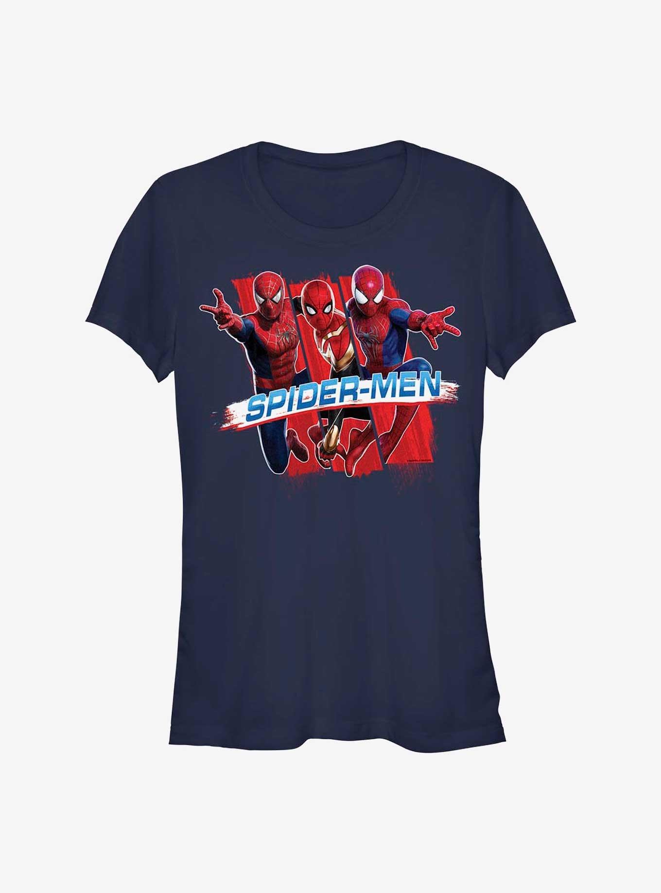 Marvel Spider-Man: No Way Home Paint Panels Girls T-Shirt, NAVY, hi-res