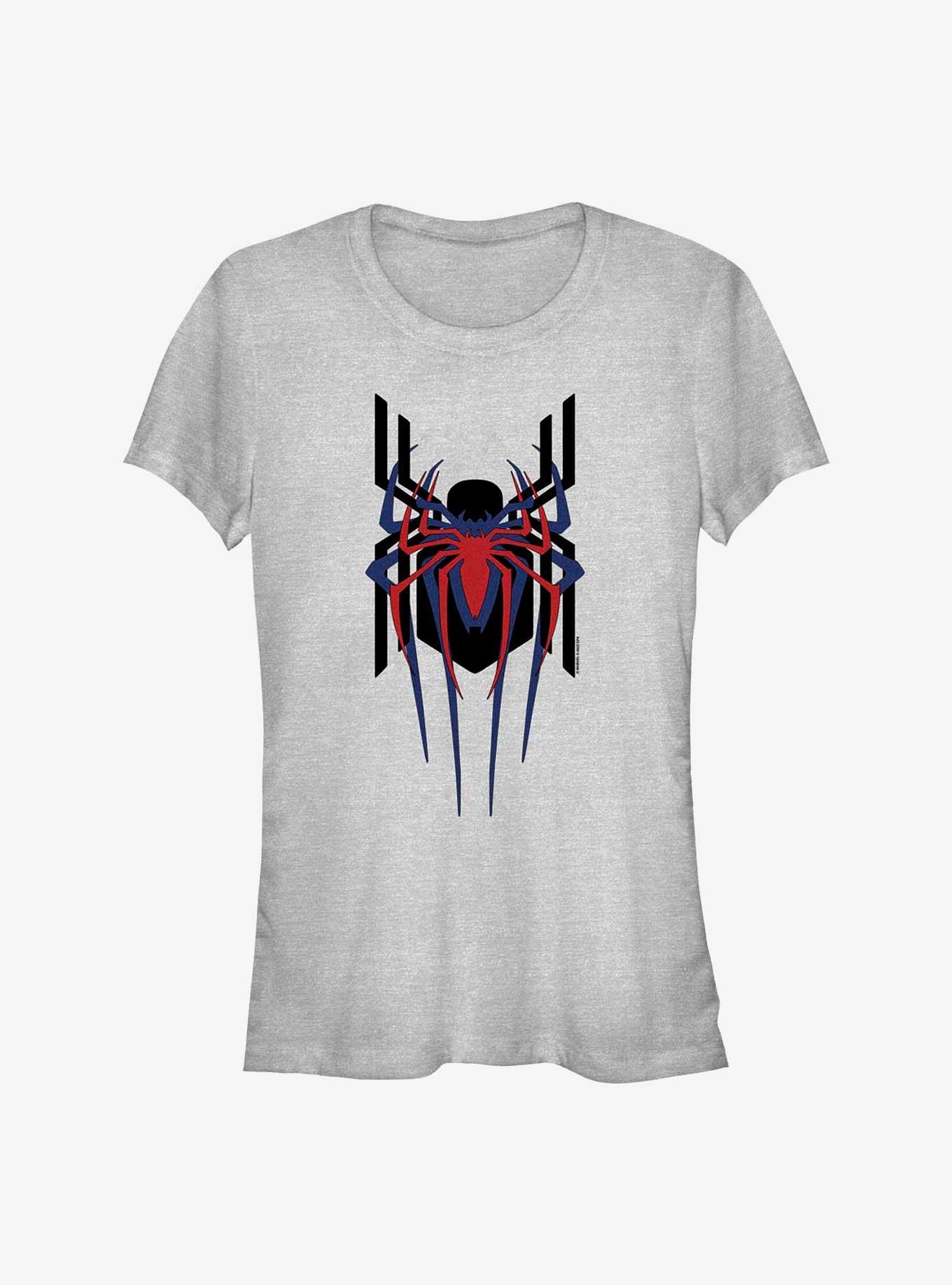 Marvel Spider-Man: No Way Home Spiders Stacked Girls T-Shirt, ATH HTR, hi-res