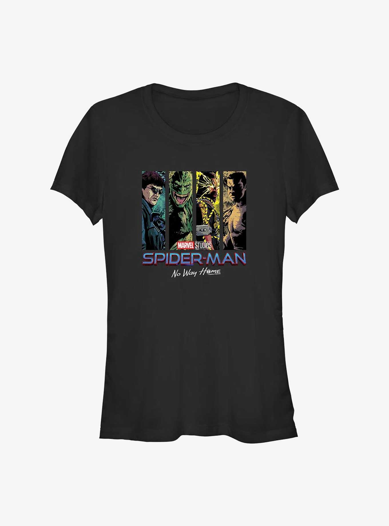 Marvel Spider-Man: No Way Home Villain Panels Girls T-Shirt