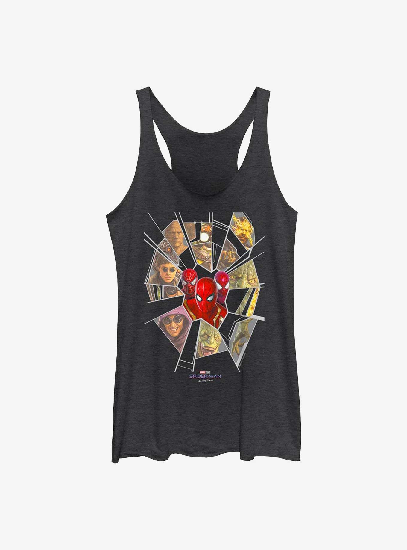 Marvel Spider-Man: No Way Home Web Of Villains Girls Tank, BLK HTR, hi-res