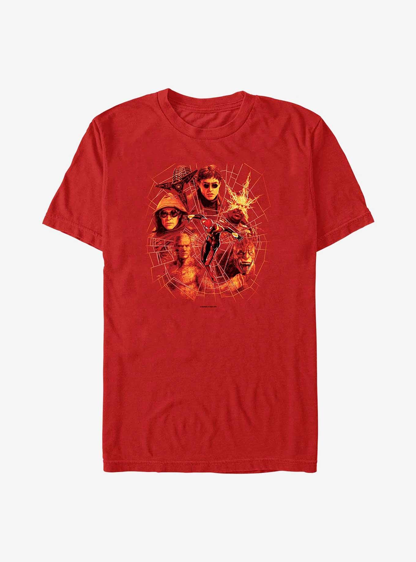 Marvel Spider-Man: No Way Home Villain Web T-Shirt, RED, hi-res