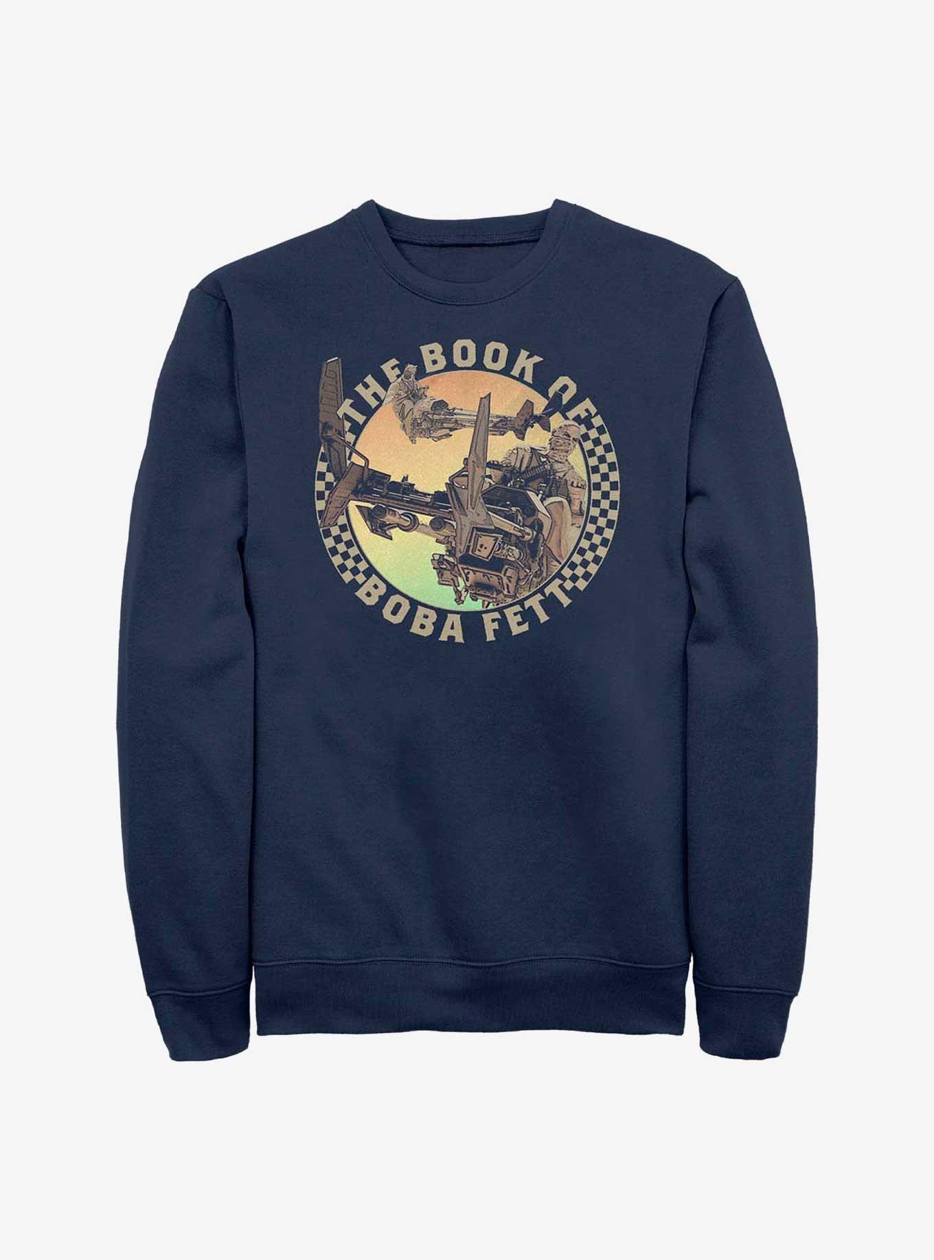 Star Wars Book Of Boba Fett Tusken Raider Speeder Bike Sweatshirt, NAVY, hi-res