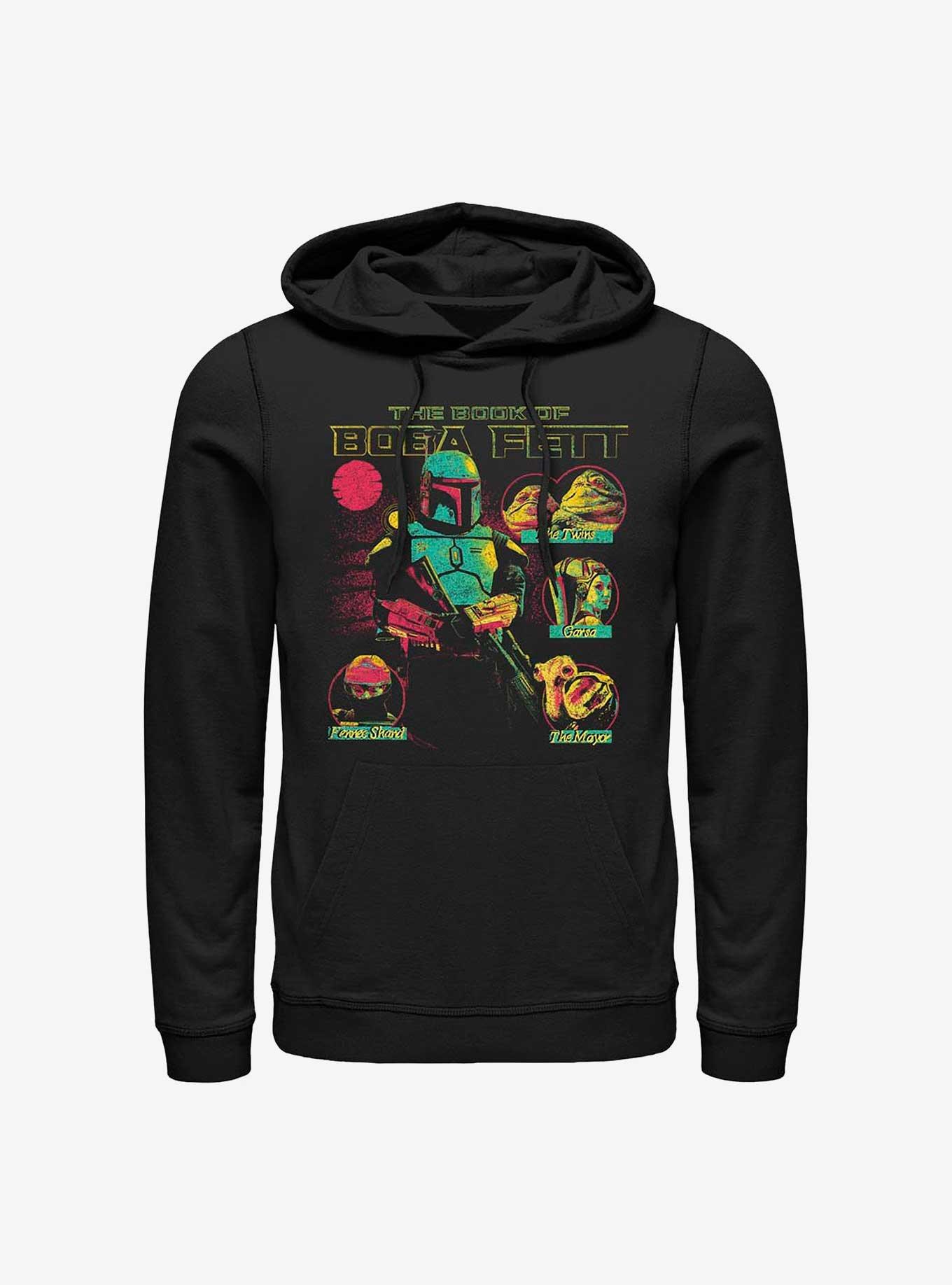 Star Wars Book Of Boba Fett Character Circles Hoodie, BLACK, hi-res