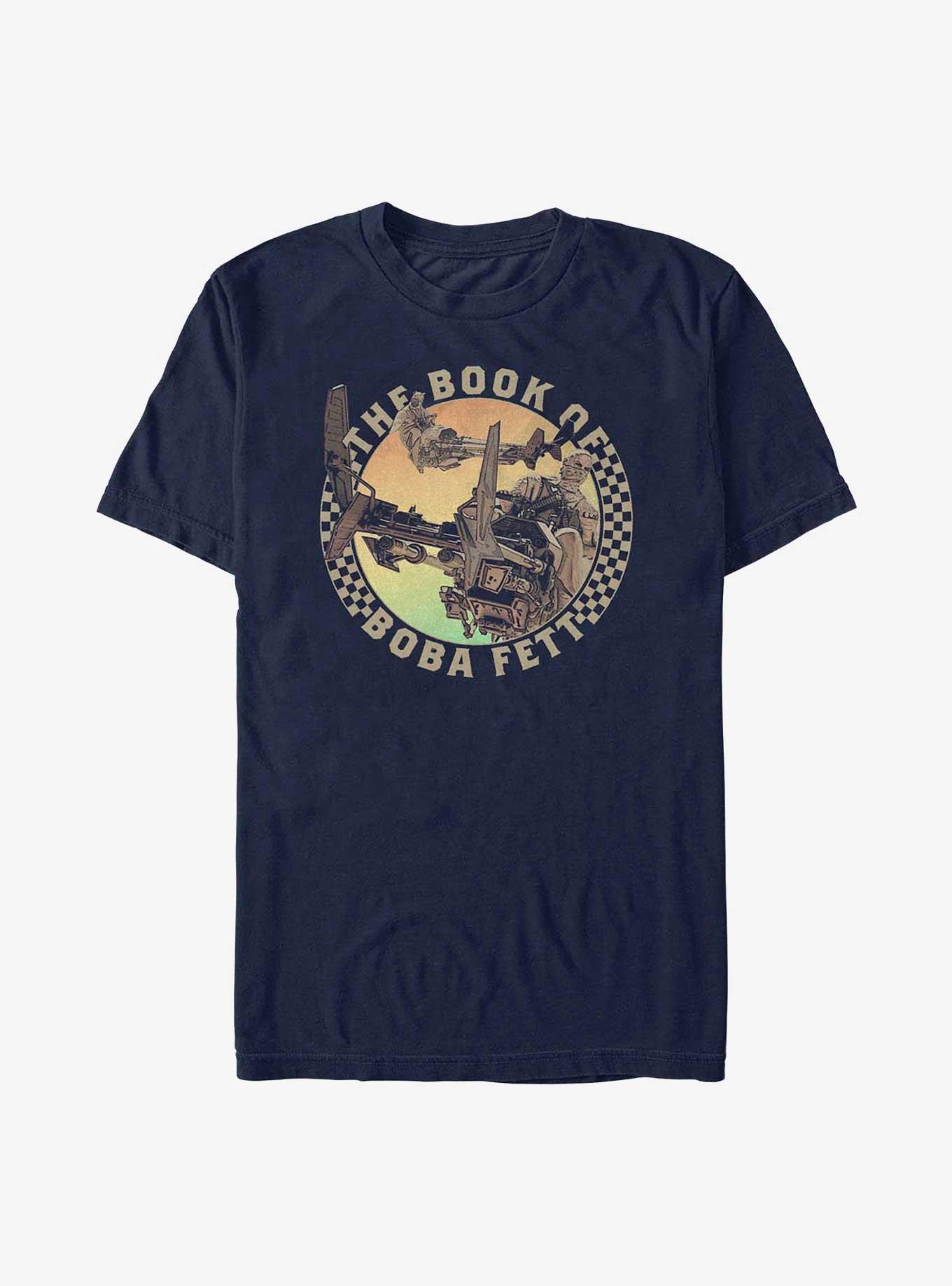 Star Wars Book Of Boba Fett Tusken Raider Speeder Bike T-Shirt, NAVY, hi-res