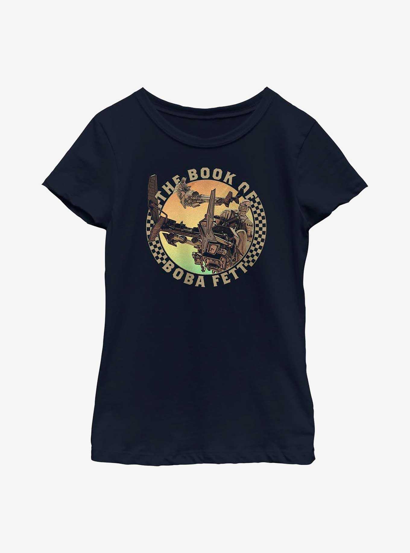 Star Wars Book Of Boba Fett Tusken Raider Speeder Bike Youth Girls T-Shirt, , hi-res