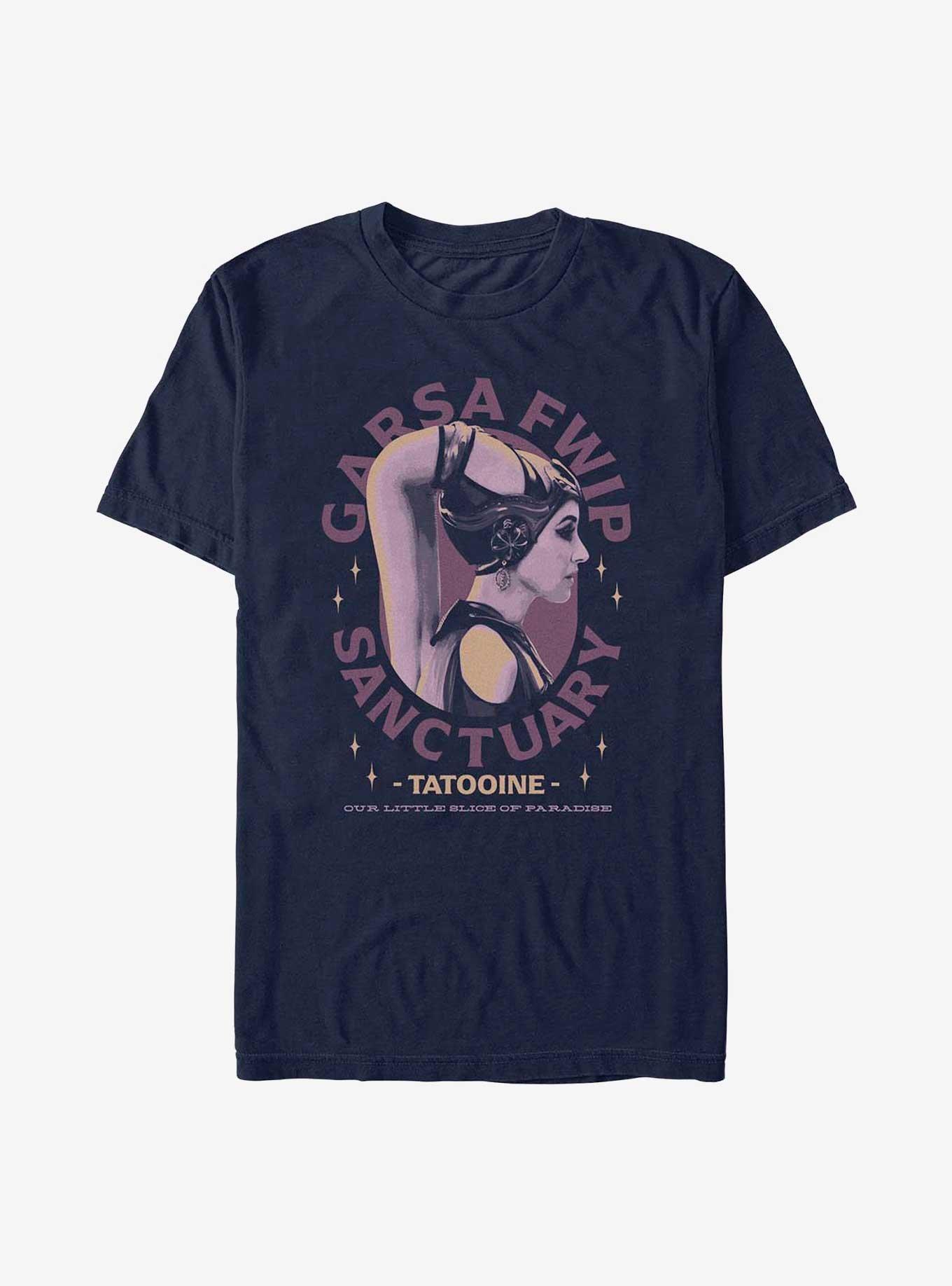 Star Wars Book Of Boba Fett Garsa Fwip Sanctuary T-Shirt, NAVY, hi-res