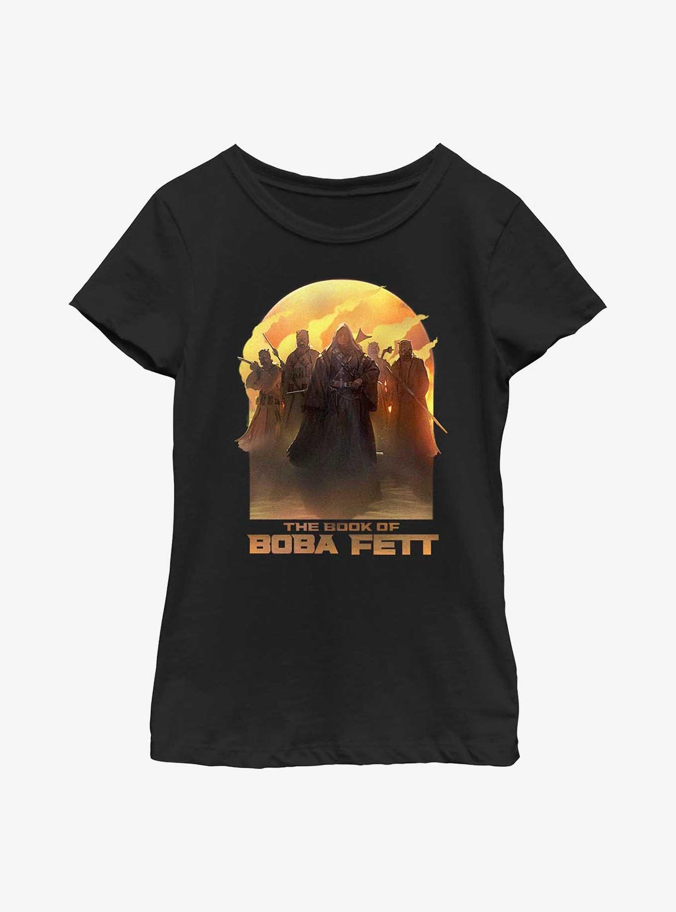 Star Wars Book Of Boba Fett Leading By Example Youth Girls T-Shirt, BLACK, hi-res