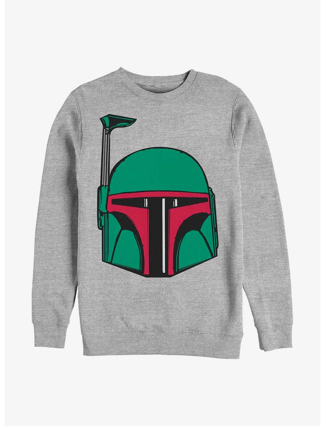 Star Wars Boba Fett Head Sweatshirt, ATH HTR, hi-res
