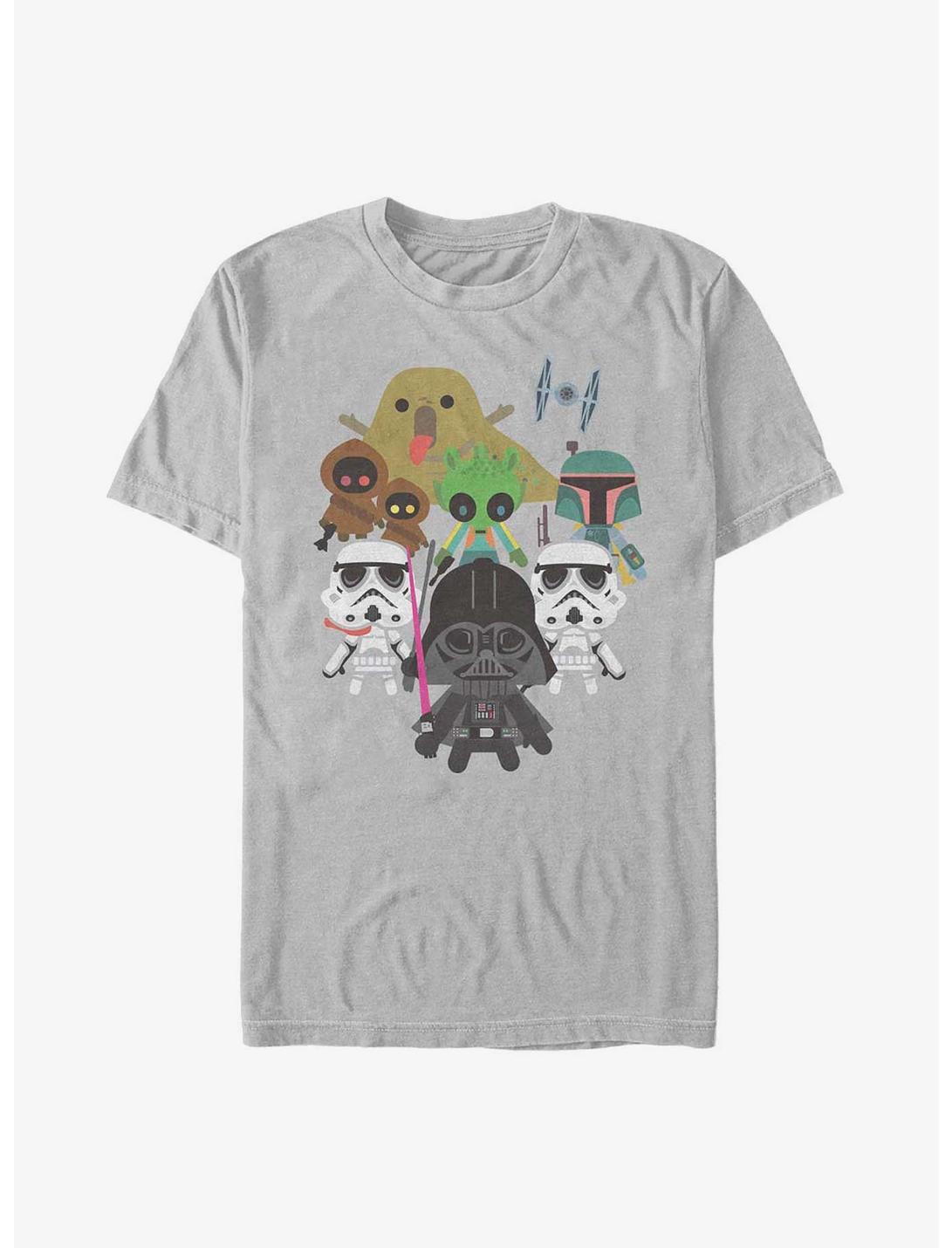 Star Wars All Villains Kawaii T-Shirt, SILVER, hi-res