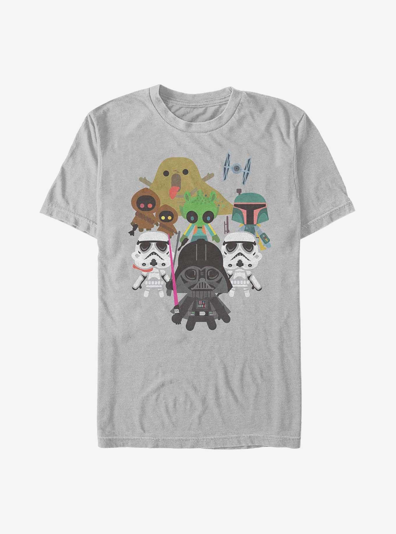 Star Wars All Villains Kawaii T-Shirt, SILVER, hi-res