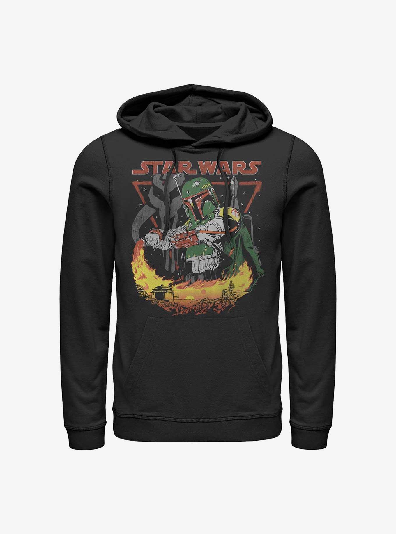 Star Wars Boba Fett Flamethrow Scene Hoodie, , hi-res