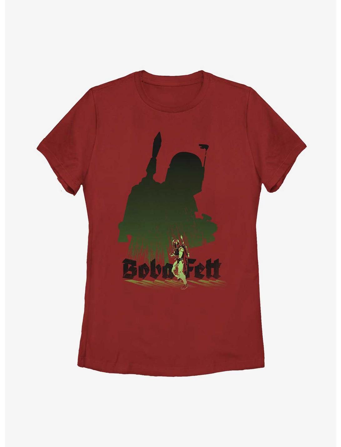 Star Wars Boba Fett Shadow Mimic Womens T-Shirt, RED, hi-res